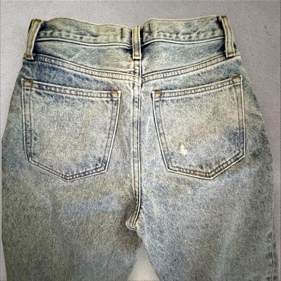 Y2K Abercrombie & Fitch High Rise Mom Jean 24 / 00R Acid Wash - Picture 5 of 10